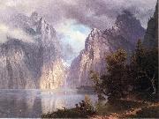 Albert Bierstadt Scene in the Sierra Nevada oil on canvas